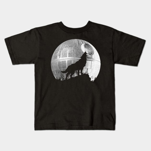 Wolf, that's no moon! Kids T-Shirt by chriswig